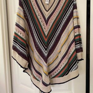 Democracy Crocheted Poncho L XL